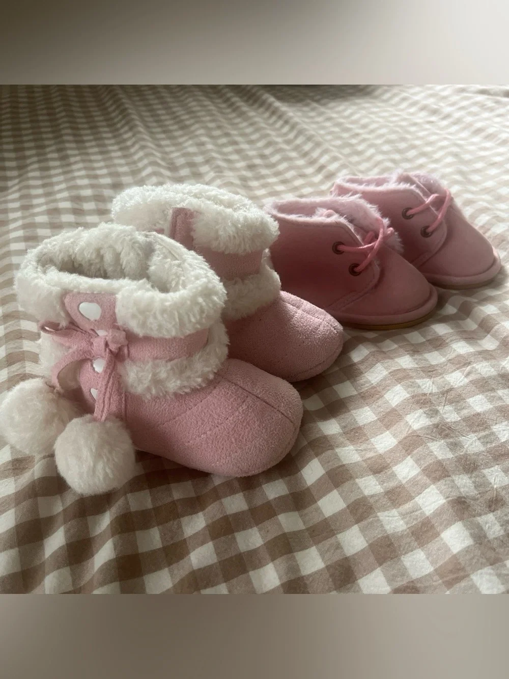 Pink Fleece-Lined Kids Boots - Soft Baby Shoe